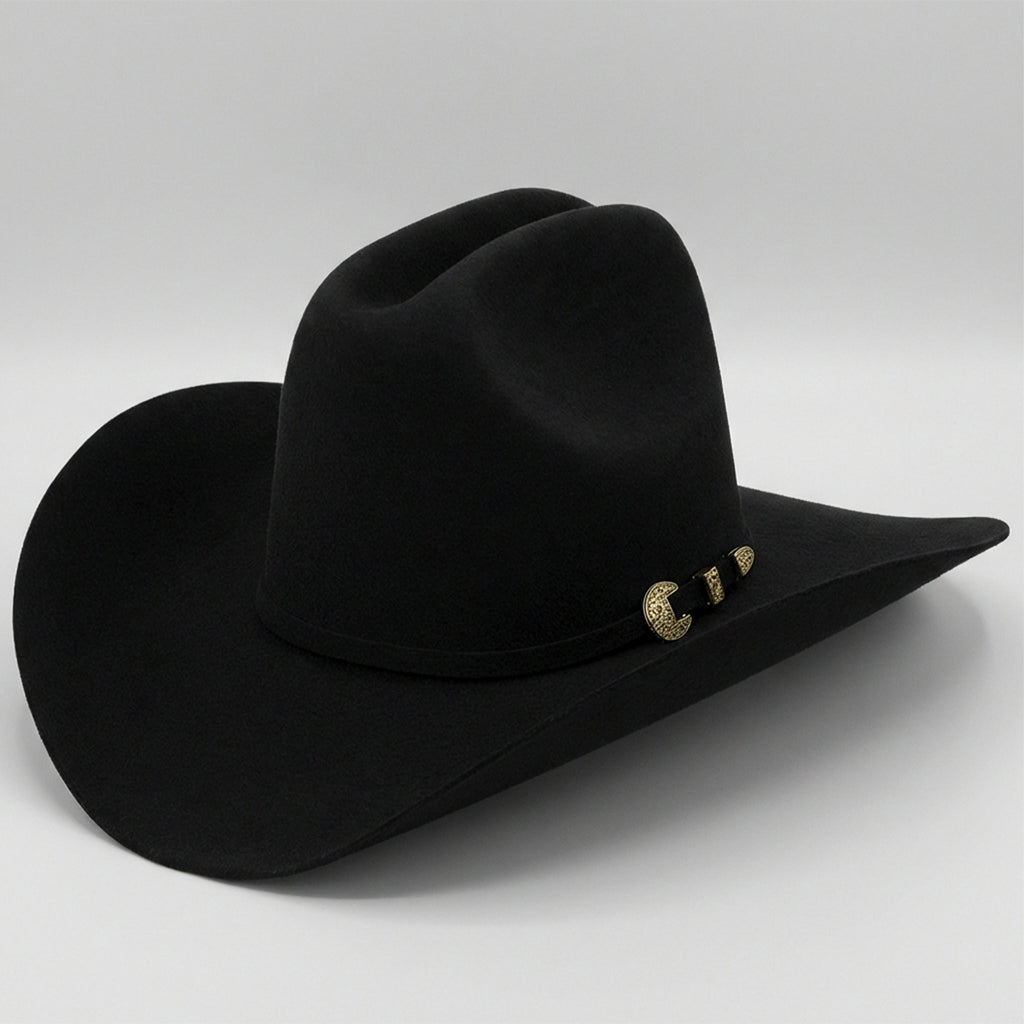 Black Western Straw Cowboy Hat with Decorative Horse Buckle Horse Rider Cowboy Hat. Men main image 3