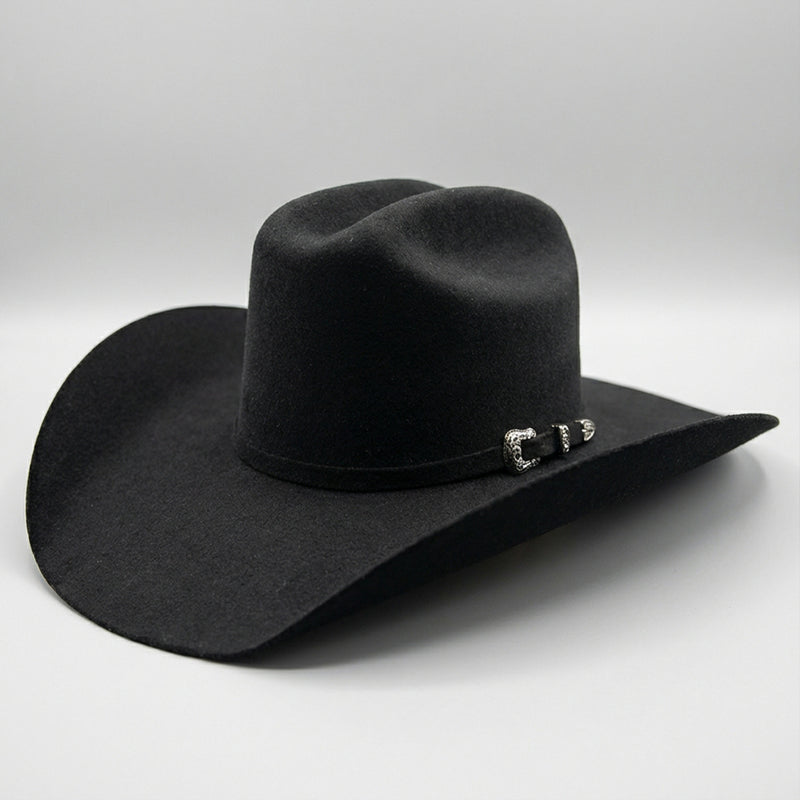Tombstone Roper Black Felt Cowboy Hat