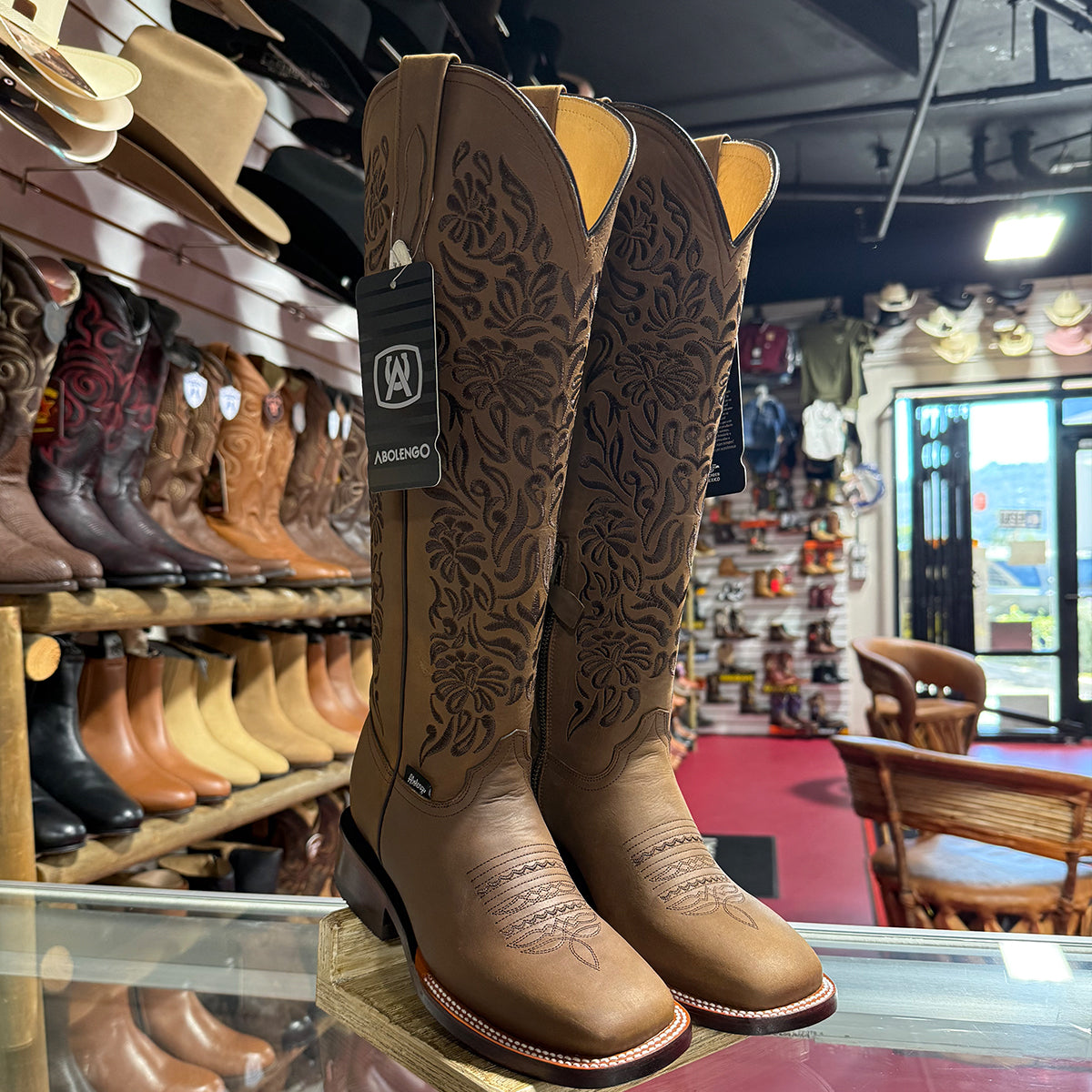 Botas Valencia Cafe Floreadas