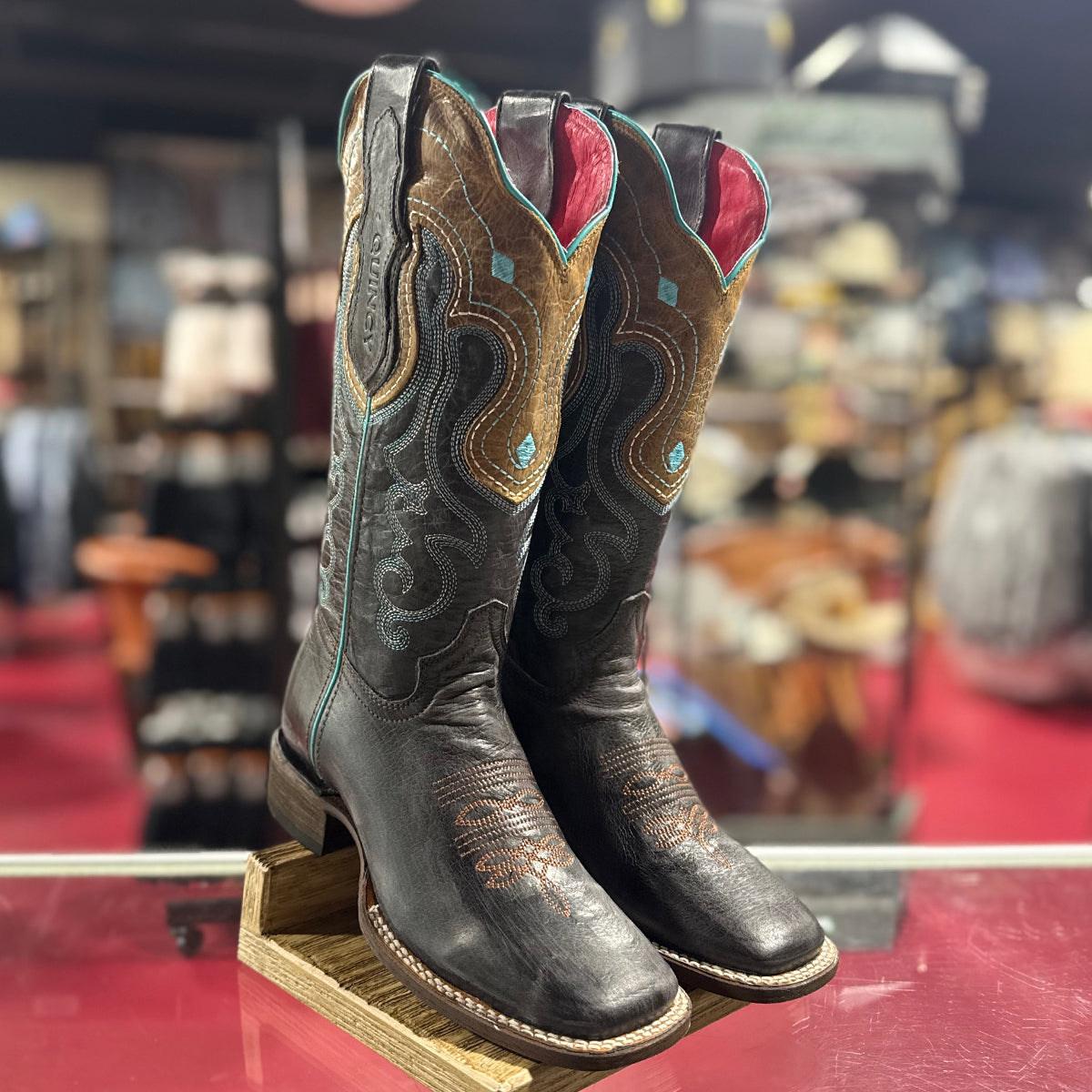 Women's square toe boots