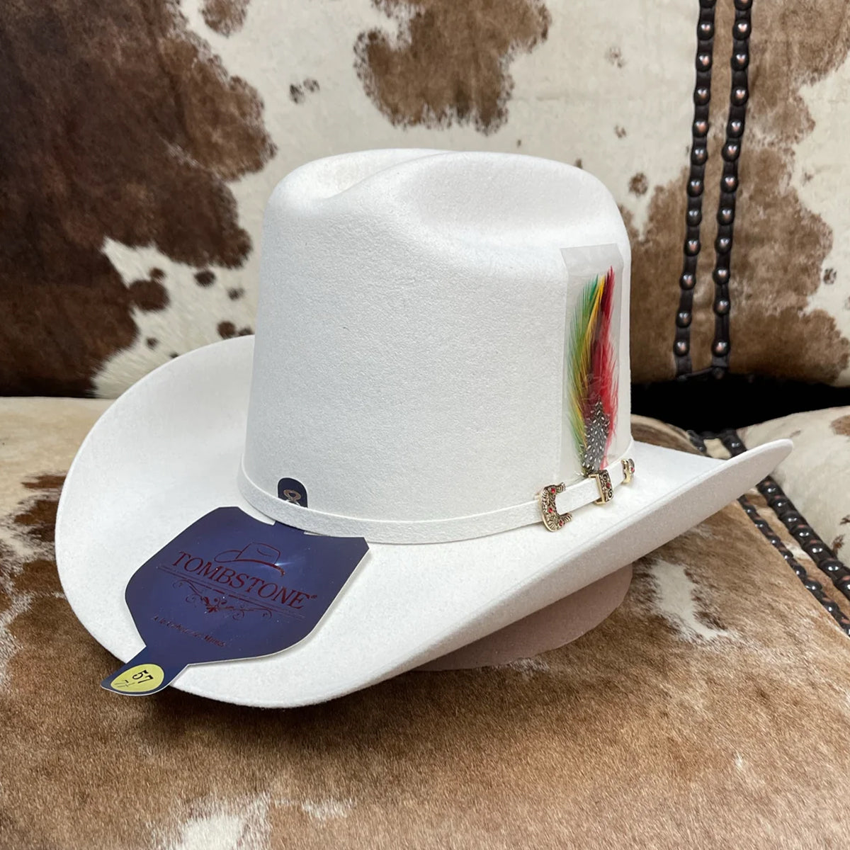 Tombstone El Viejón Tejana White Felt Hat