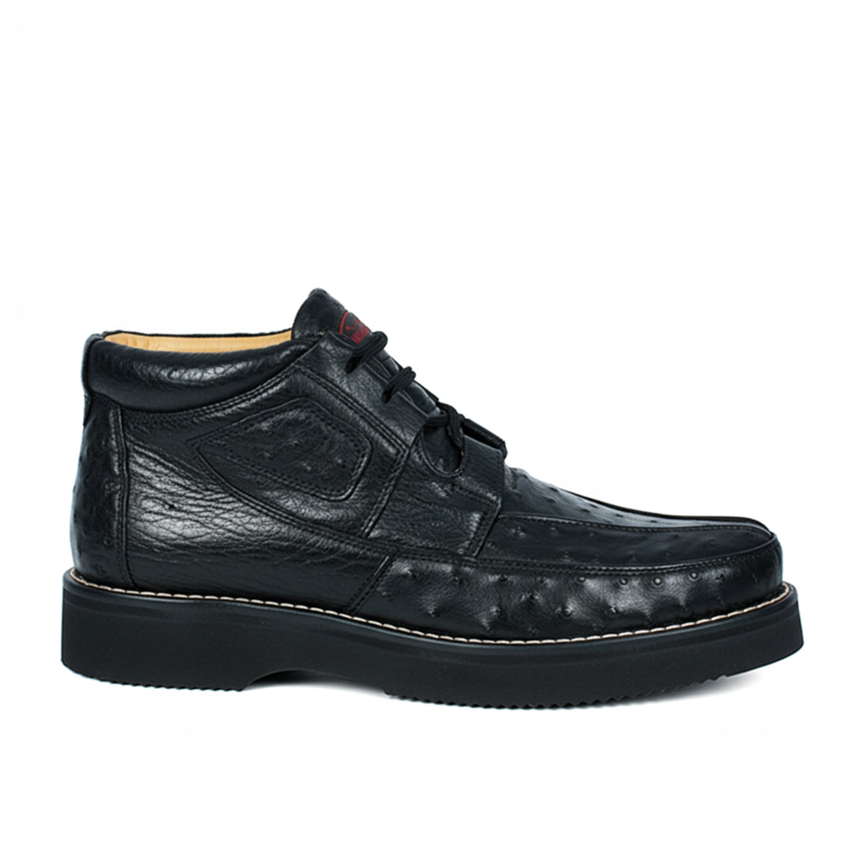 Los Altos Black Casual Ostrich Shoe