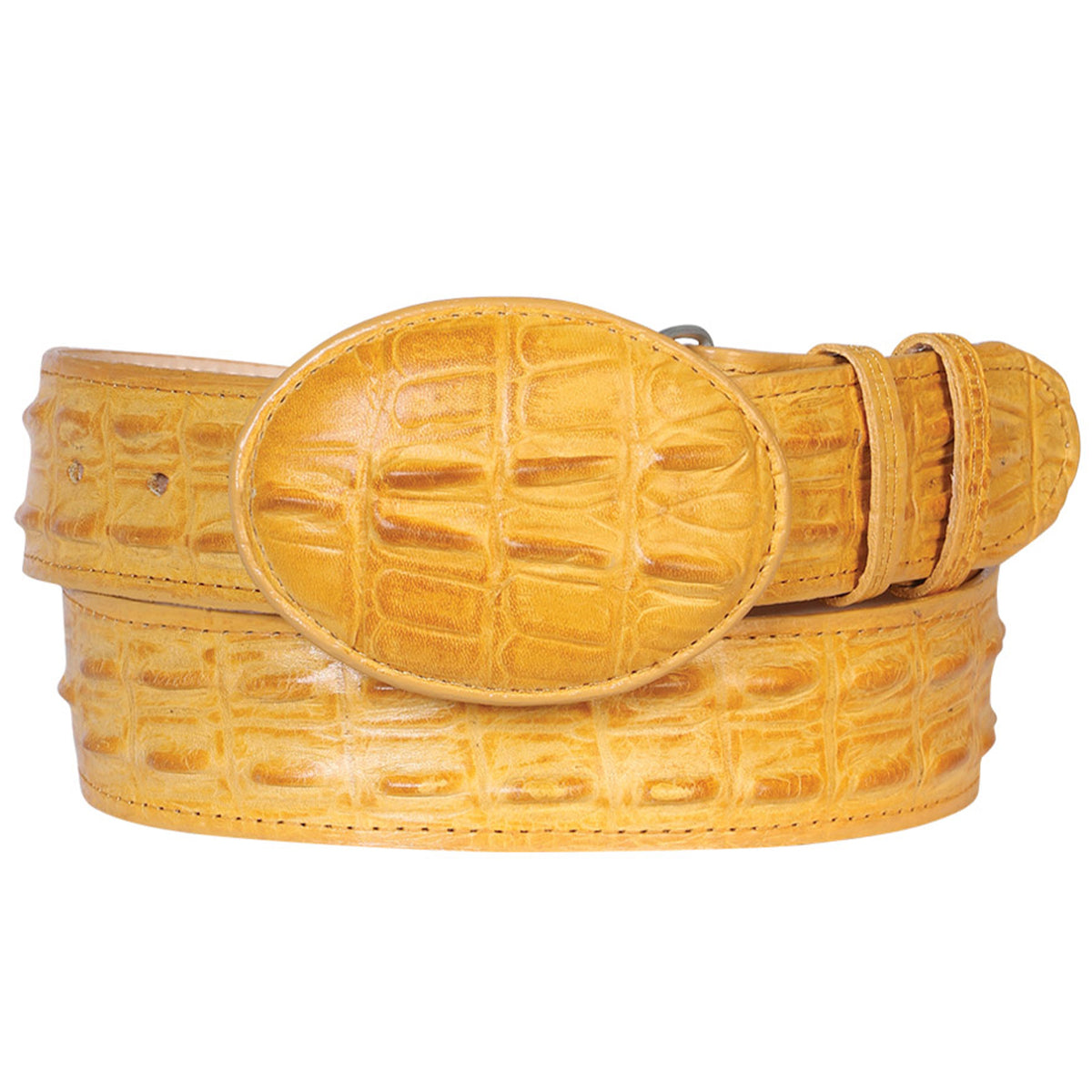 Alligator Print Belt - Buttercup display picture 2