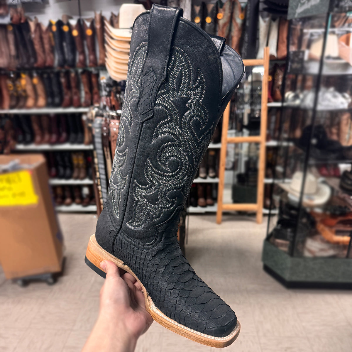 womens python cowboy boots
