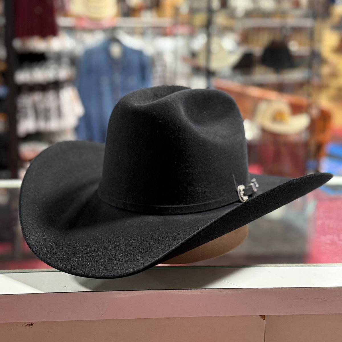 Stetson black felt cowboy hat 6x Skyline