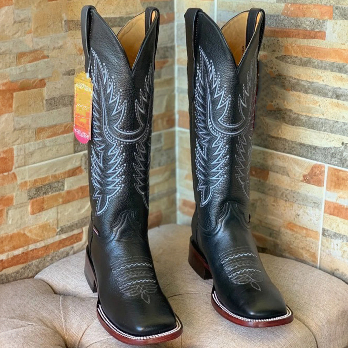 Womens Wide Square Toe Cowboy Boots