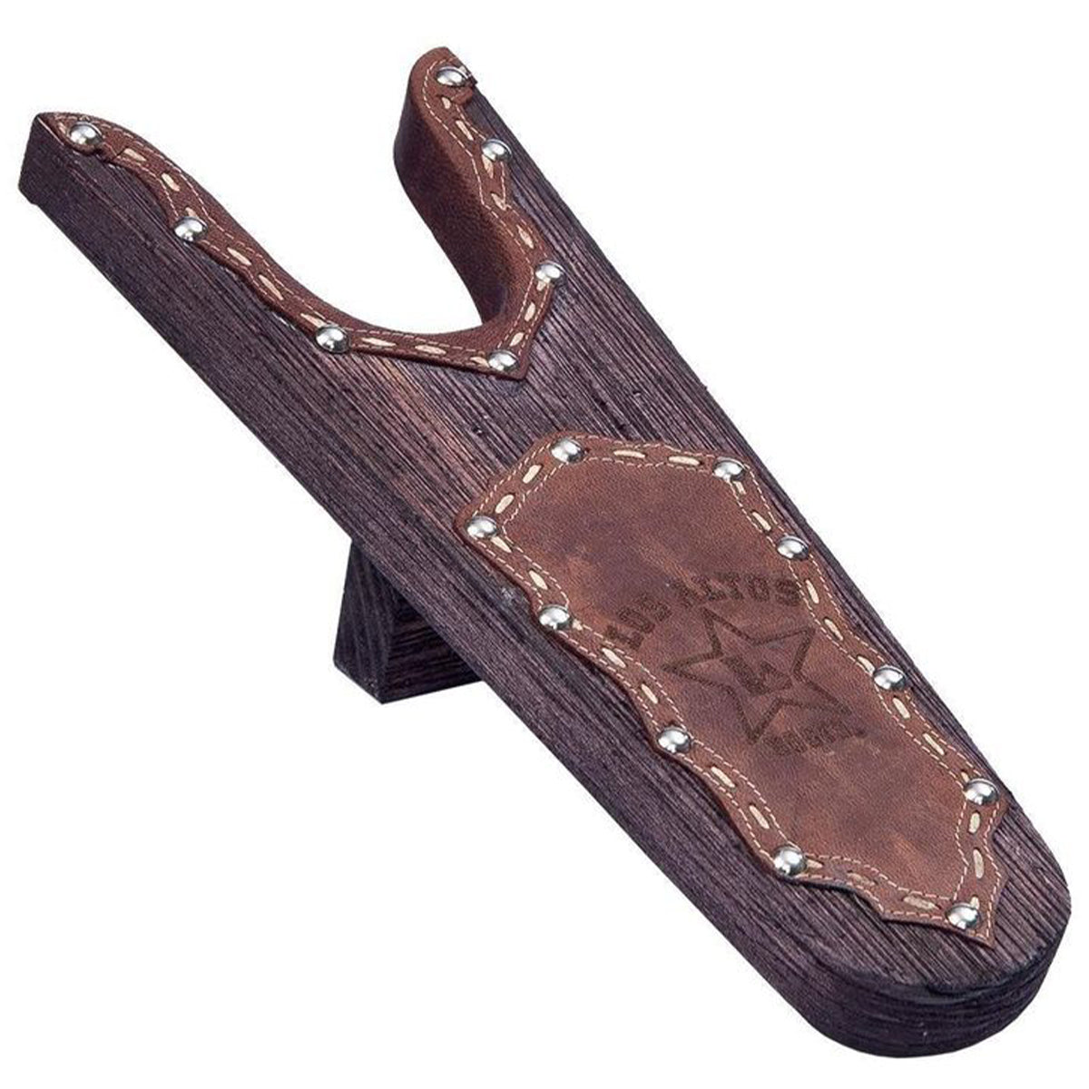 Los Altos boot jack with leather application.