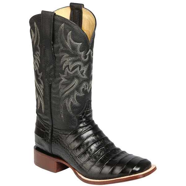 Mens Short Caiman Print Boots