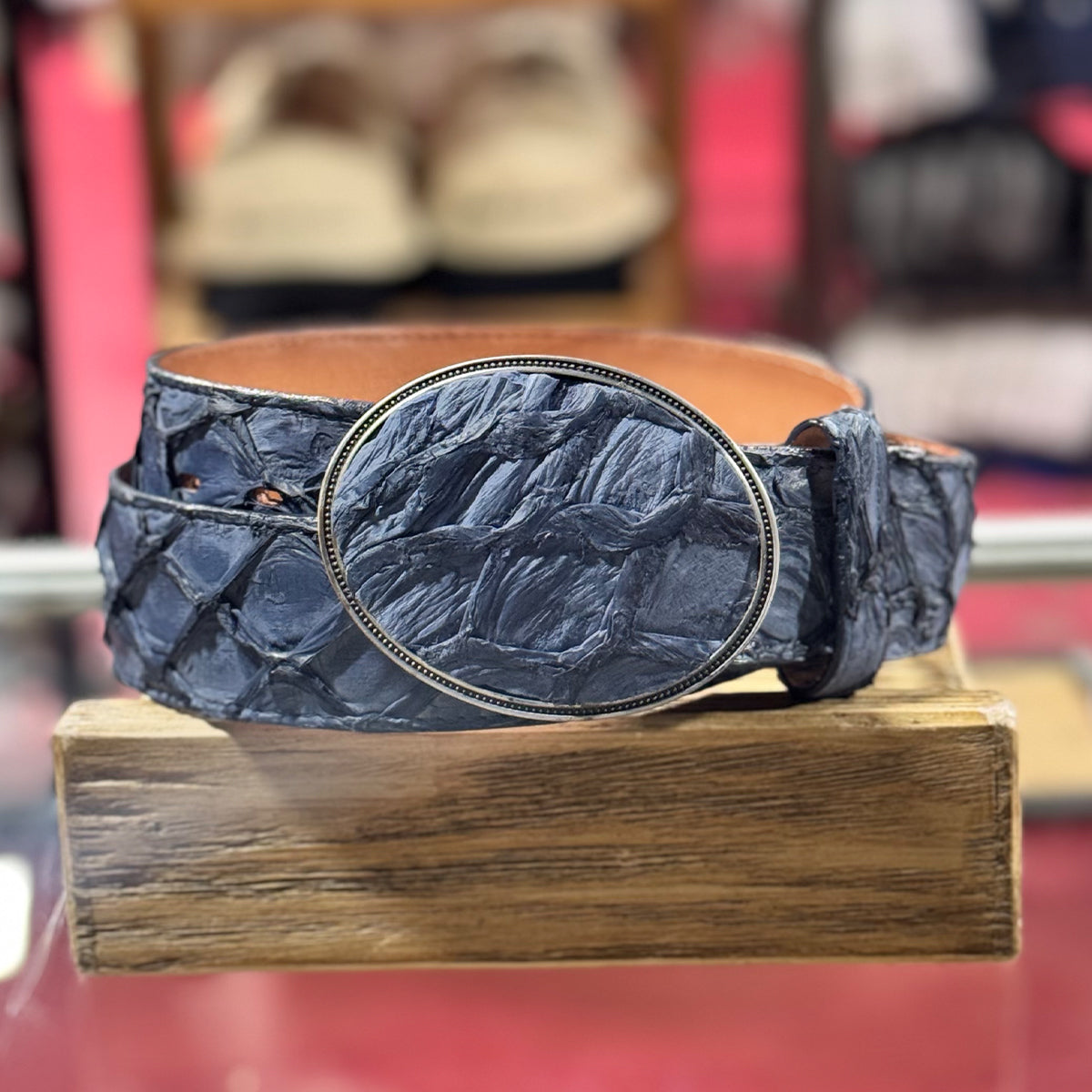 Los Altos Blue Jean Pirarucu Belt