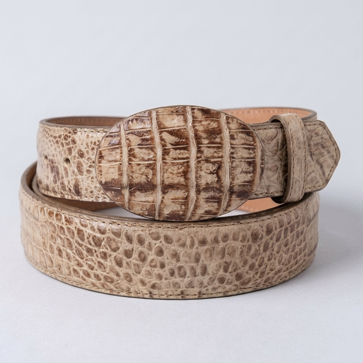 Men's Moka Caiman Belly Belt