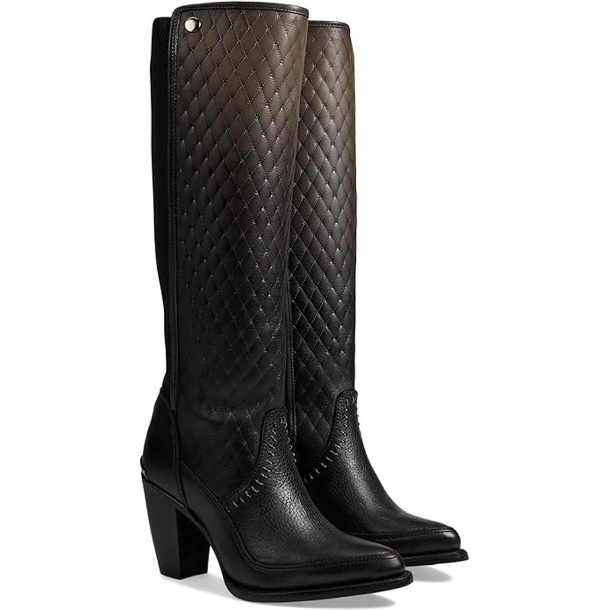 Cuadra Embroidered Black Tall Boots Women - 3F85RS
