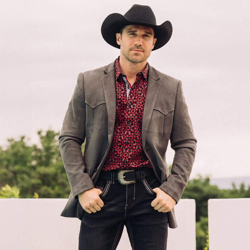 Grey western sport coat