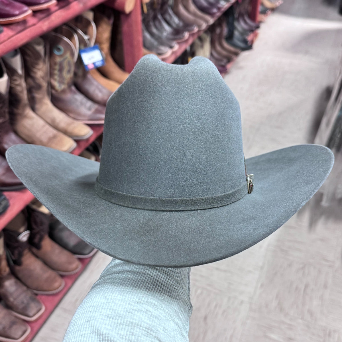 Grey Felt Cowboy Hat | Abolengo Hats display picture 2