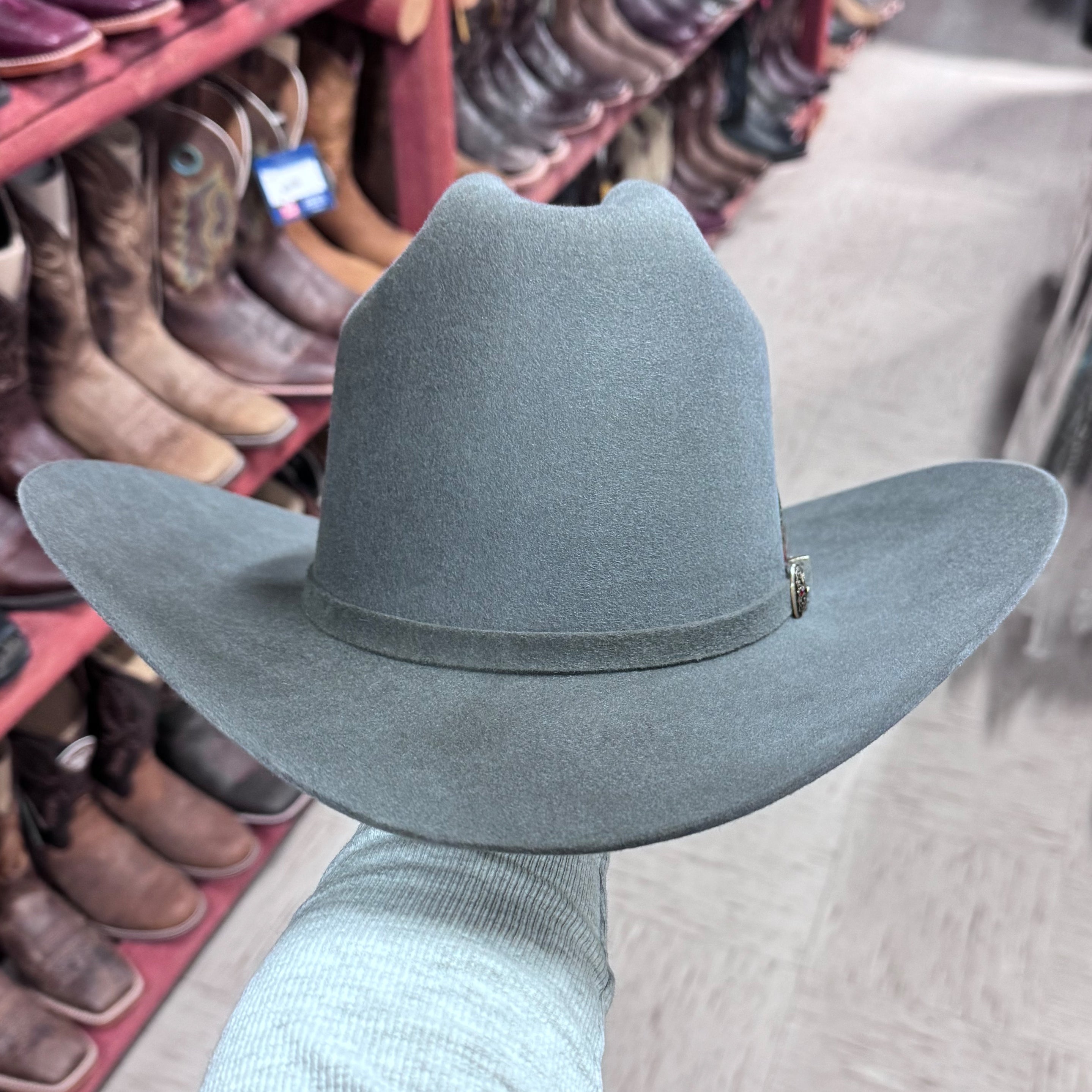 Grey Cowboy Hat 1000x Rabbit Fur by Abolengo Hats