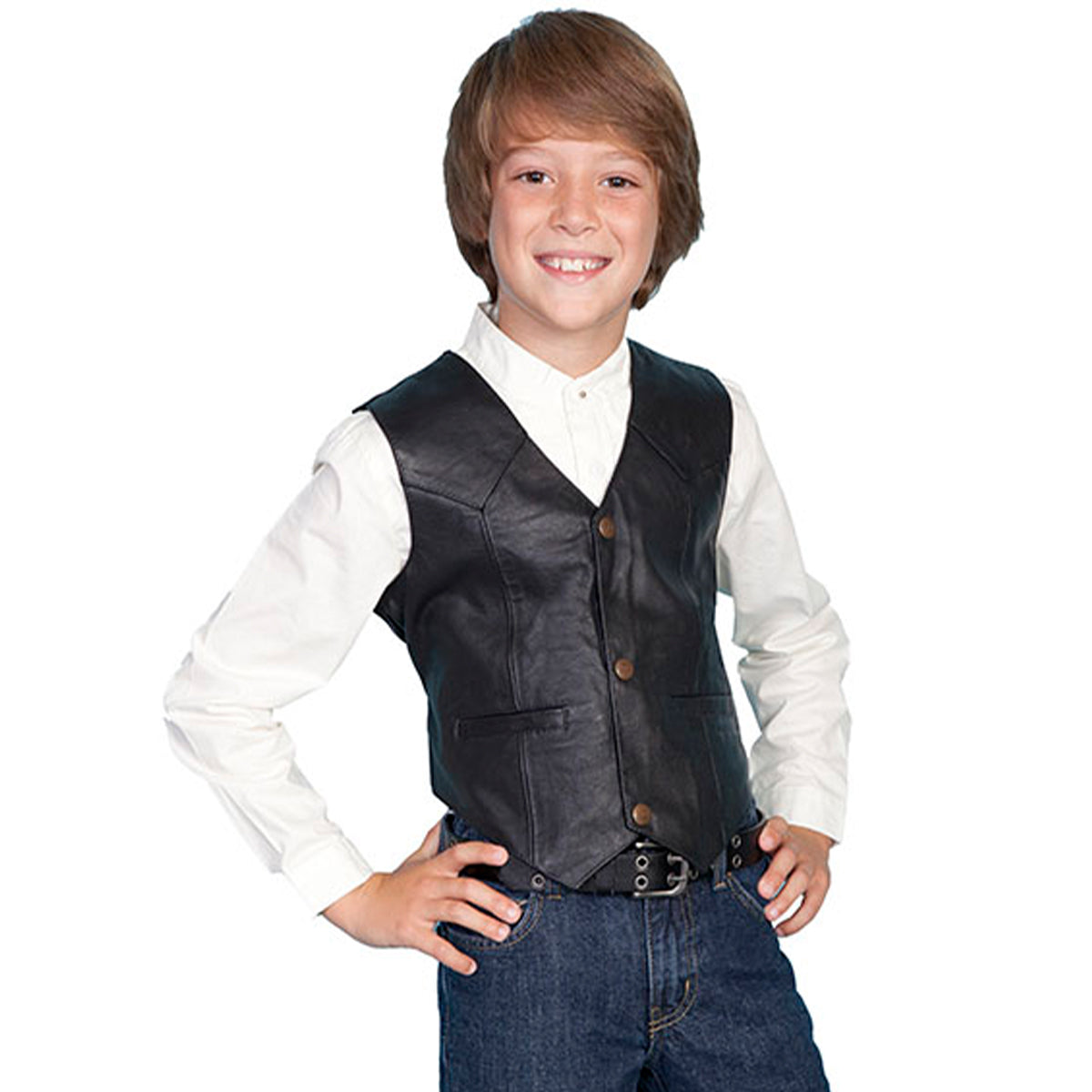 Kids Western Leather Vest