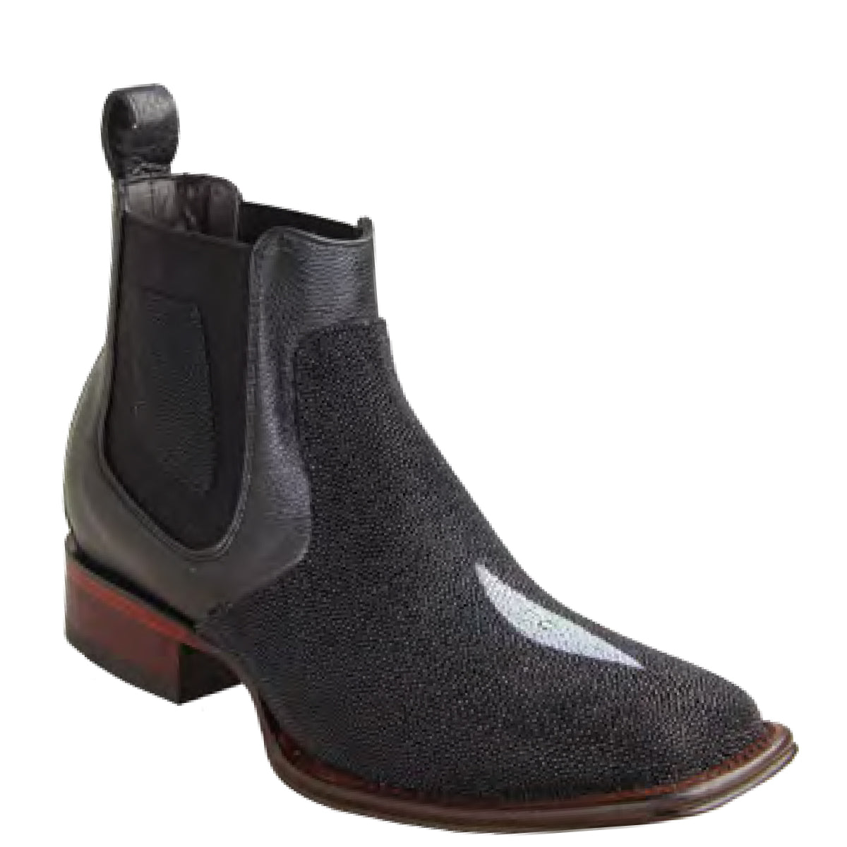 Mens King Exotic Boots Cowboy Boots Style By Los Altos Botas For Sale Genunie Stingray Mantarraya Skin Black Snip Toe Western Cowboy Dress Cowboy Botas De Mantarraya - Mantarraya Boots Cheap Priced For Sale Online main image 1