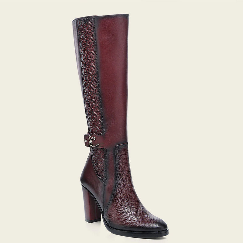 Ladies Wine Tall Cuadra Boots