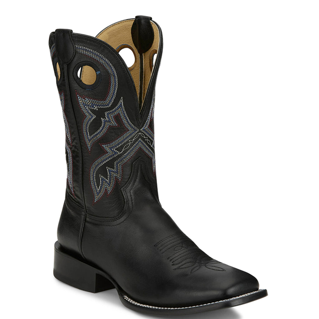 Tony Lama Square Toe Cowboy Boots Black Lars display picture 3