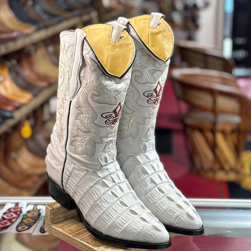 Off-White Crocodile Print Cowboy Boots