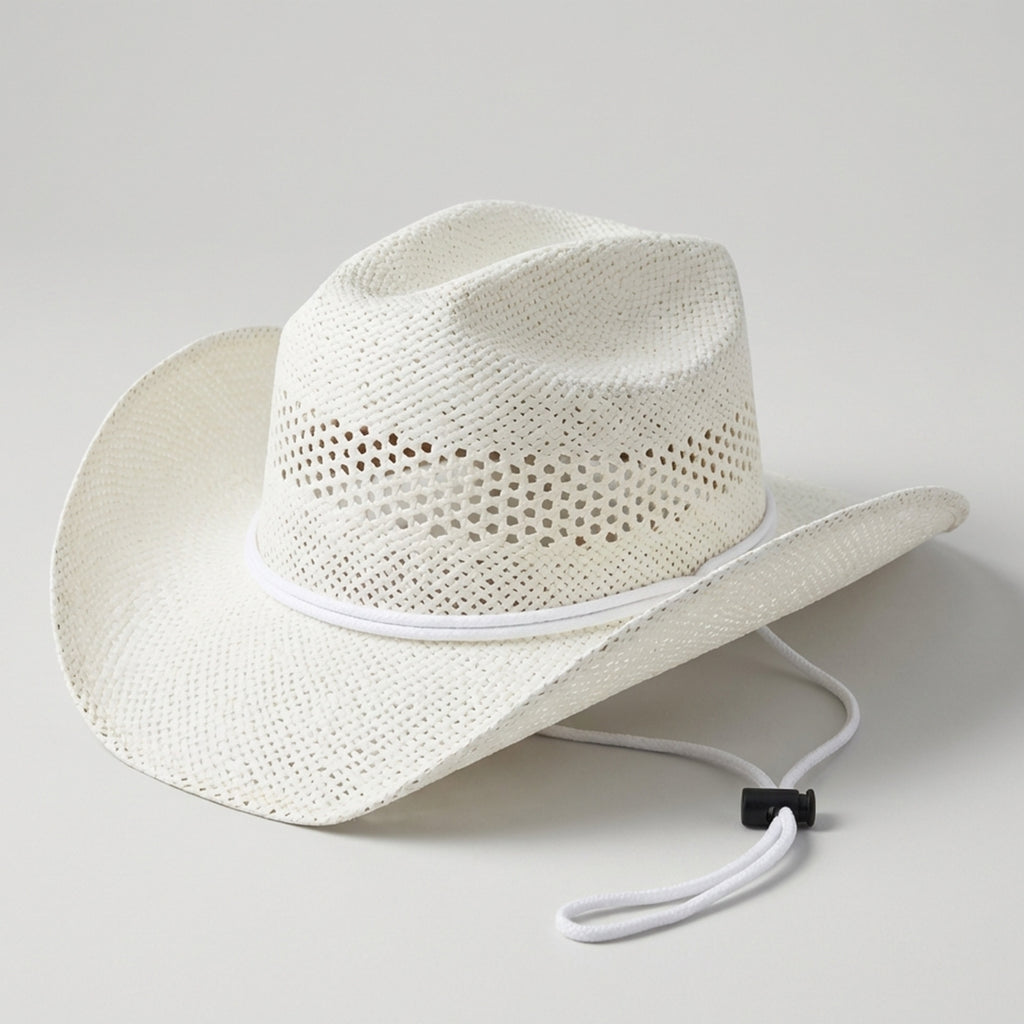 Country White Straw Cowgirl Hat