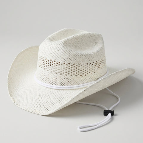 Country White Straw Cowgirl Hat