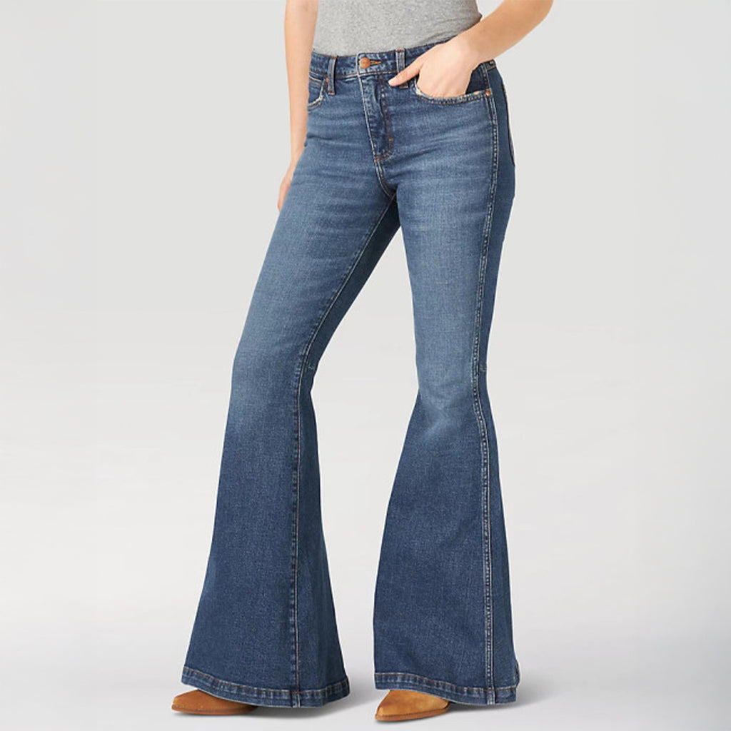 Wrangler Vintage 70's Eclair Zip Bell blauwe bootcut flare damesjeans 30/36 - België Wrangler Vintage 70's Eclair Zip Bell blauwe bootcut flare damesjeans 30/36 - België