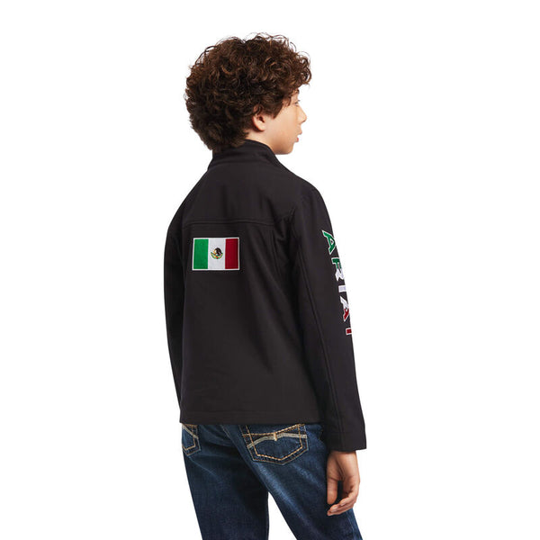Youth Softshell Mexico Black Jacket