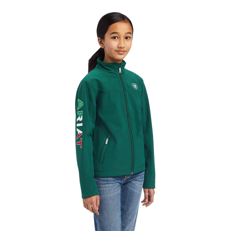 Youth Softshell Mexico Green Jacket