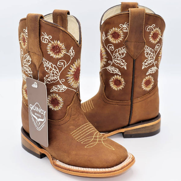 Kids' Sunflower Cowgirl Boots