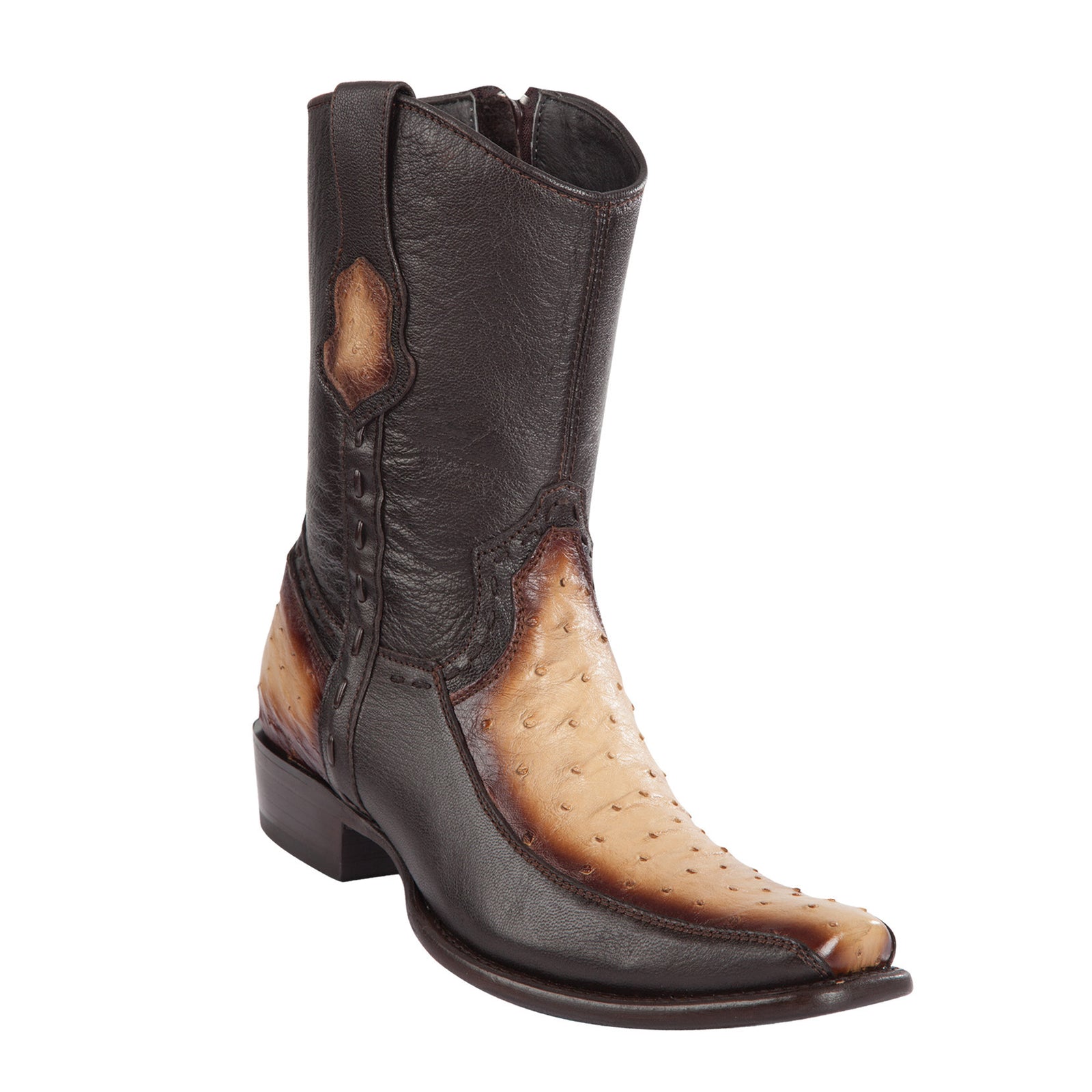 Men's Ostrich Short Cowboy Boots | Wild West Boots