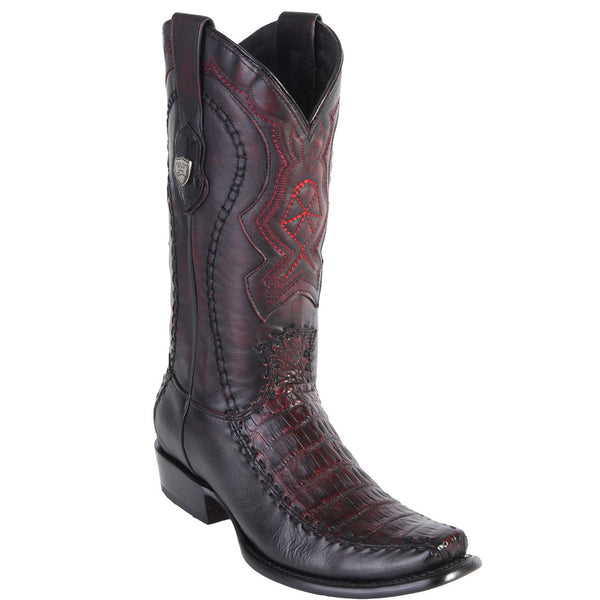 Caiman Belly Mens Semi Square Toe Boots