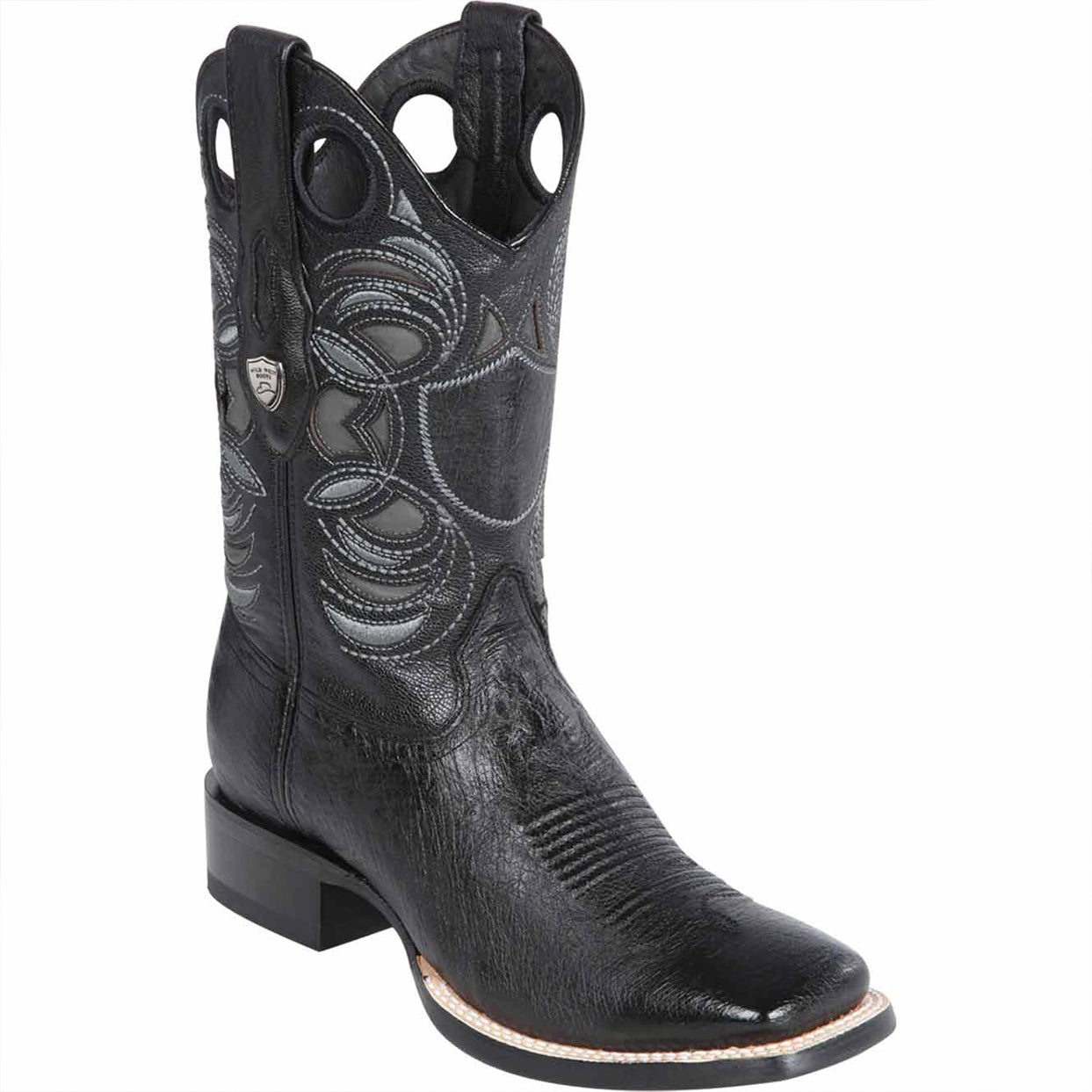 Mens Ostrich Belly Square Toe Western Boots