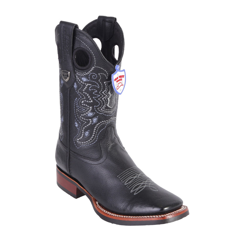 Black Square Toe Cowboy Boots