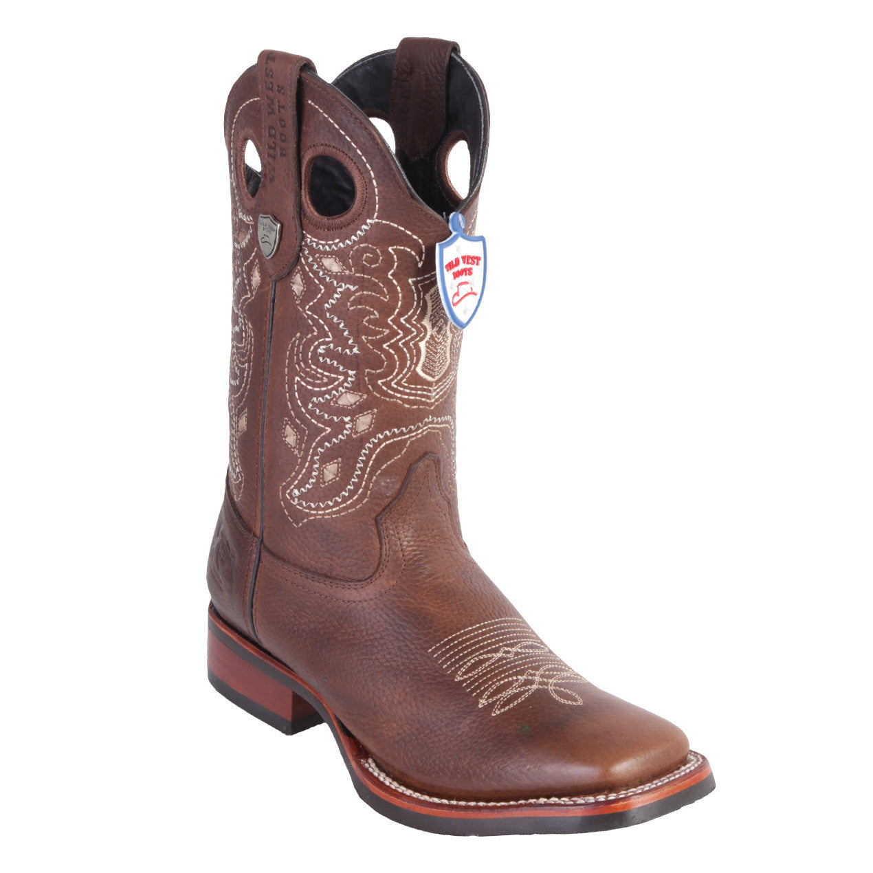 Brown Square Toe Cowboy Boots