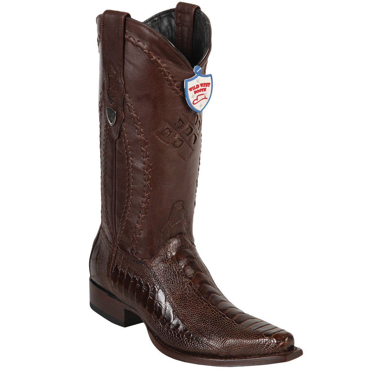 Ostrich Leg Boots Snip Toe | Wild West Boots