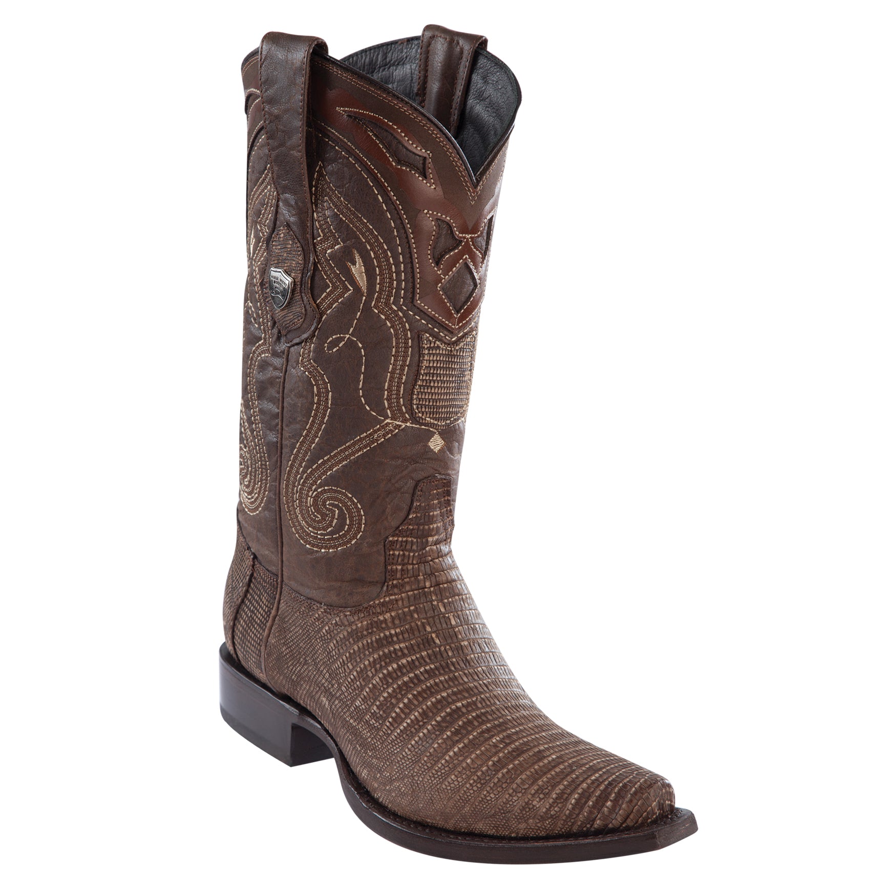 Wild West Men's Lizard Brown Mexican Boots