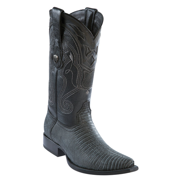 Wild West Men's Lizard Black Mexican Boots