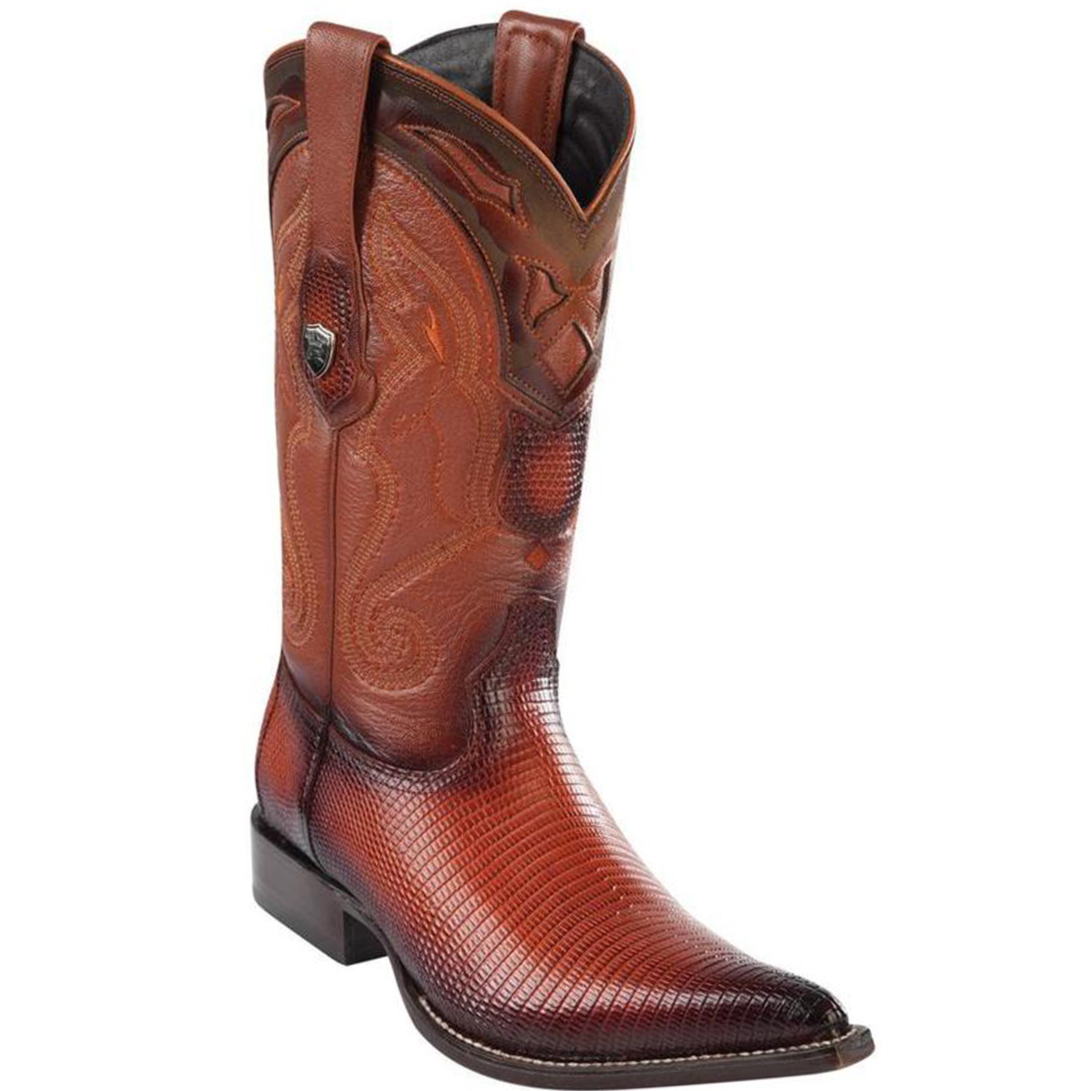 Ring Lizard Pointed Toe Cowboy Boots
