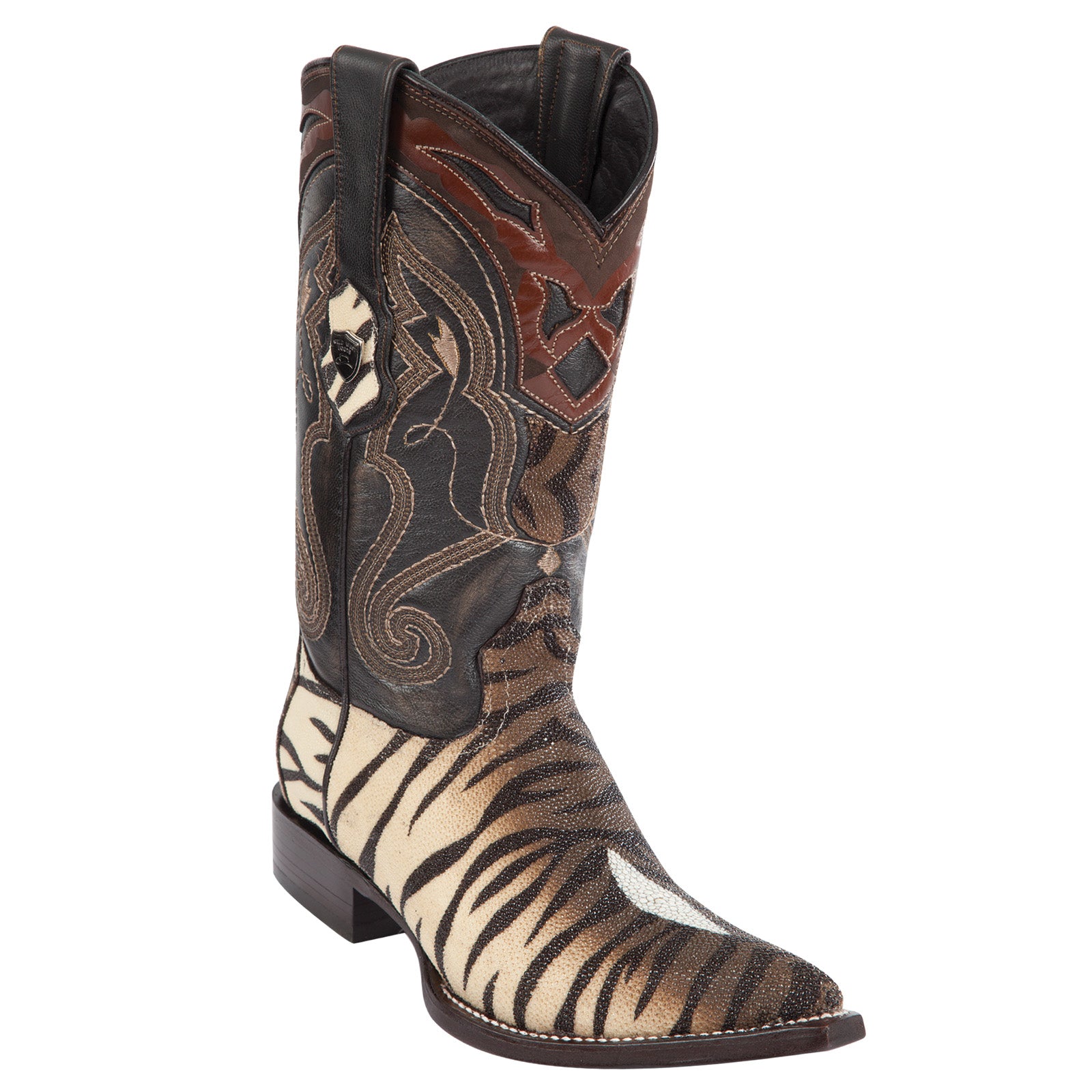 Botas Vaqueras de Cuero Rage Original Punta 3X Color Nuez - Wild West Boots main image 0