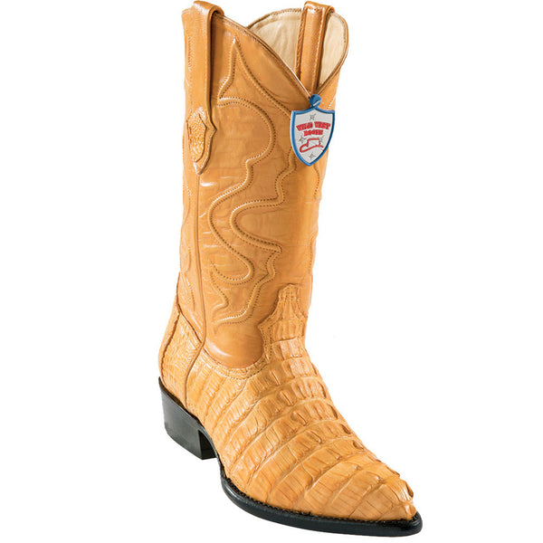 Men's Caiman Tail Cowboy Boots J Toe - VaqueroBoots.com - 2