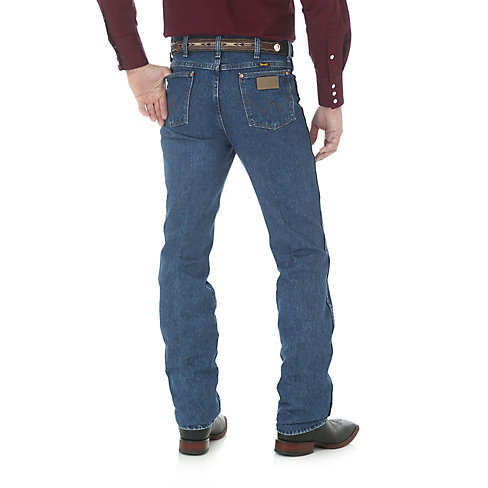 Back of Wrangler Cowboy Cut Jeans Slim Fit Stonewashed