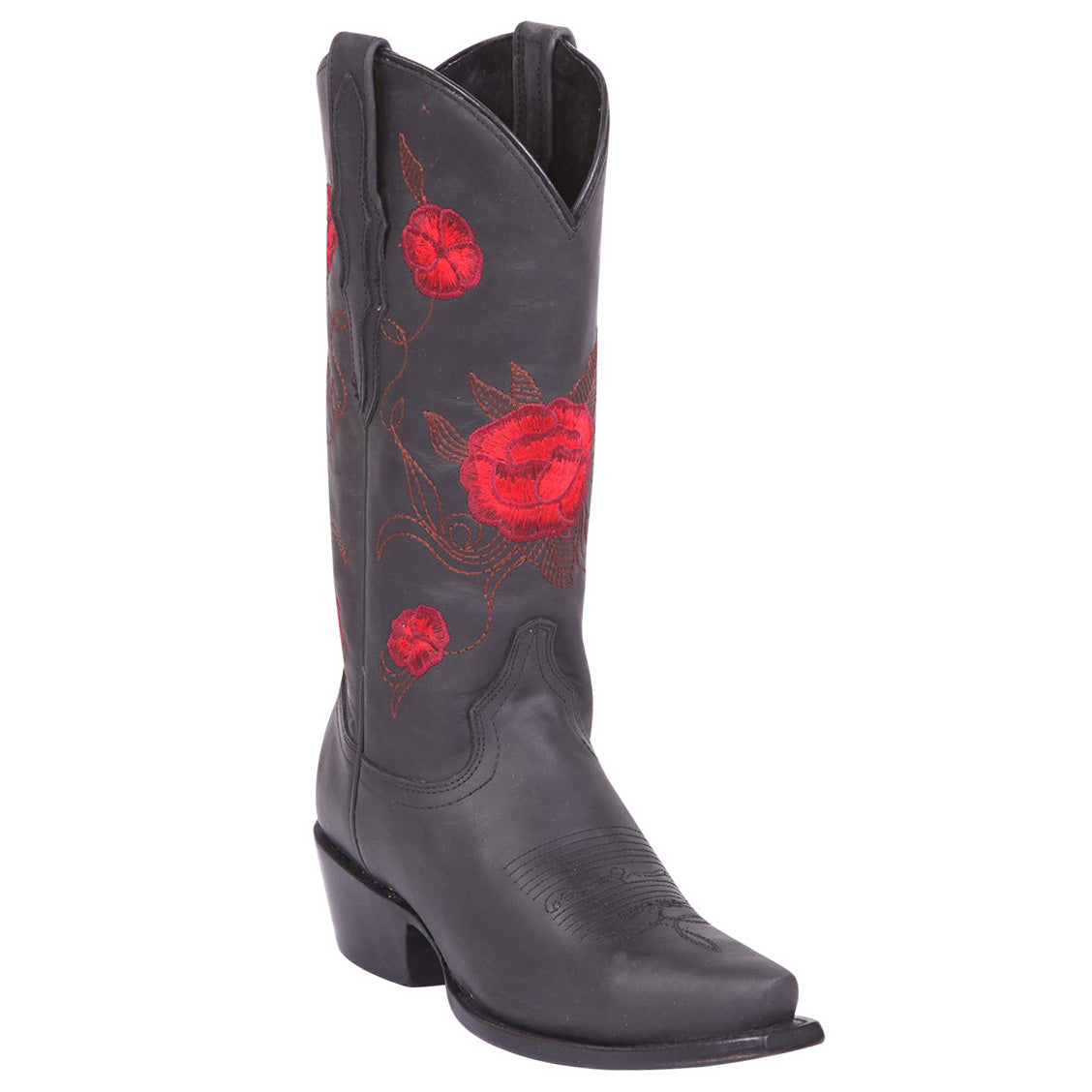 El General Floral Embroidered Cowgirl Boots