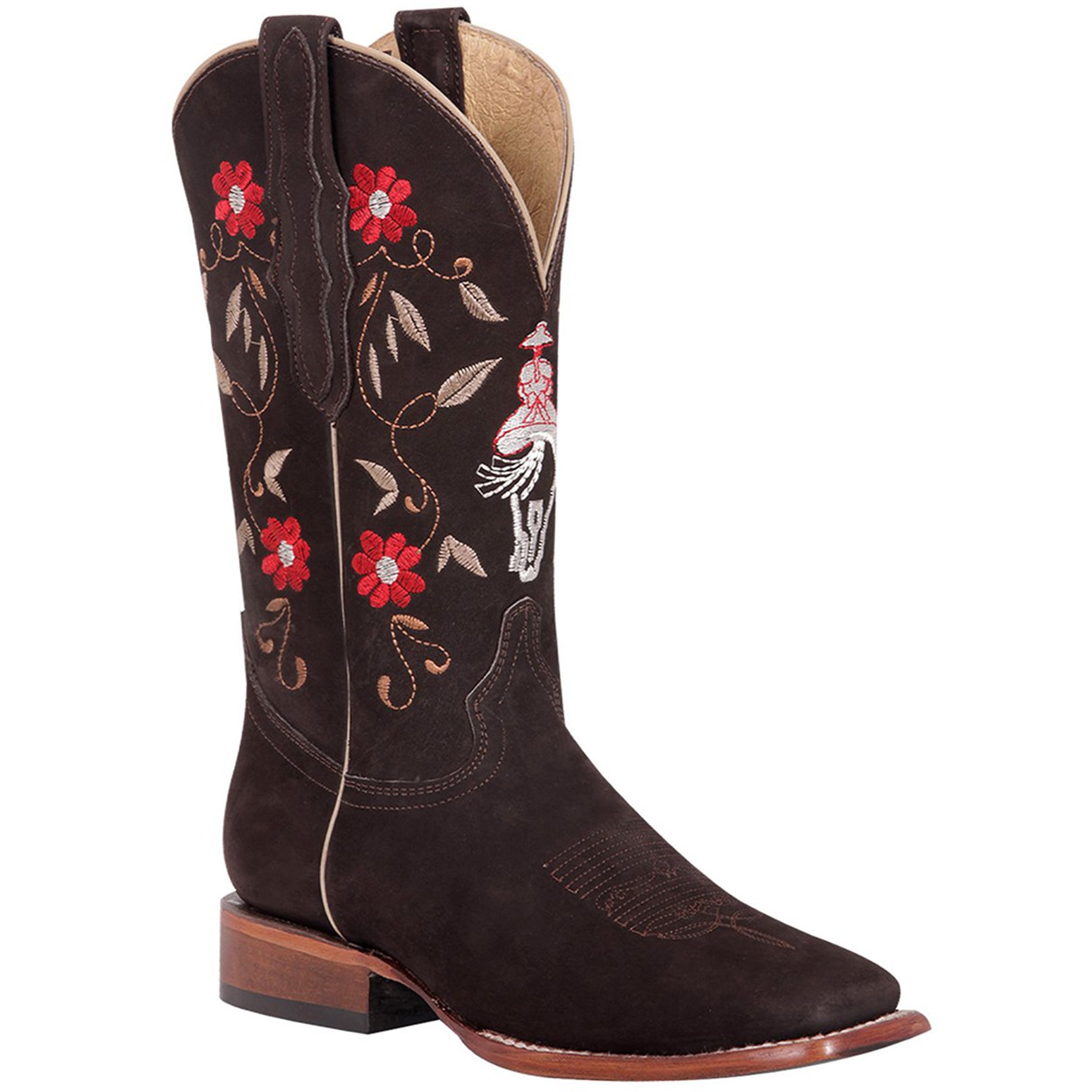 El General Boots Nubuck Escaramuza & Flower Design