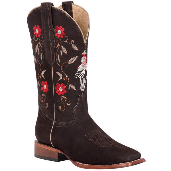 Escaramuza & Flower Design Women's Western Boots