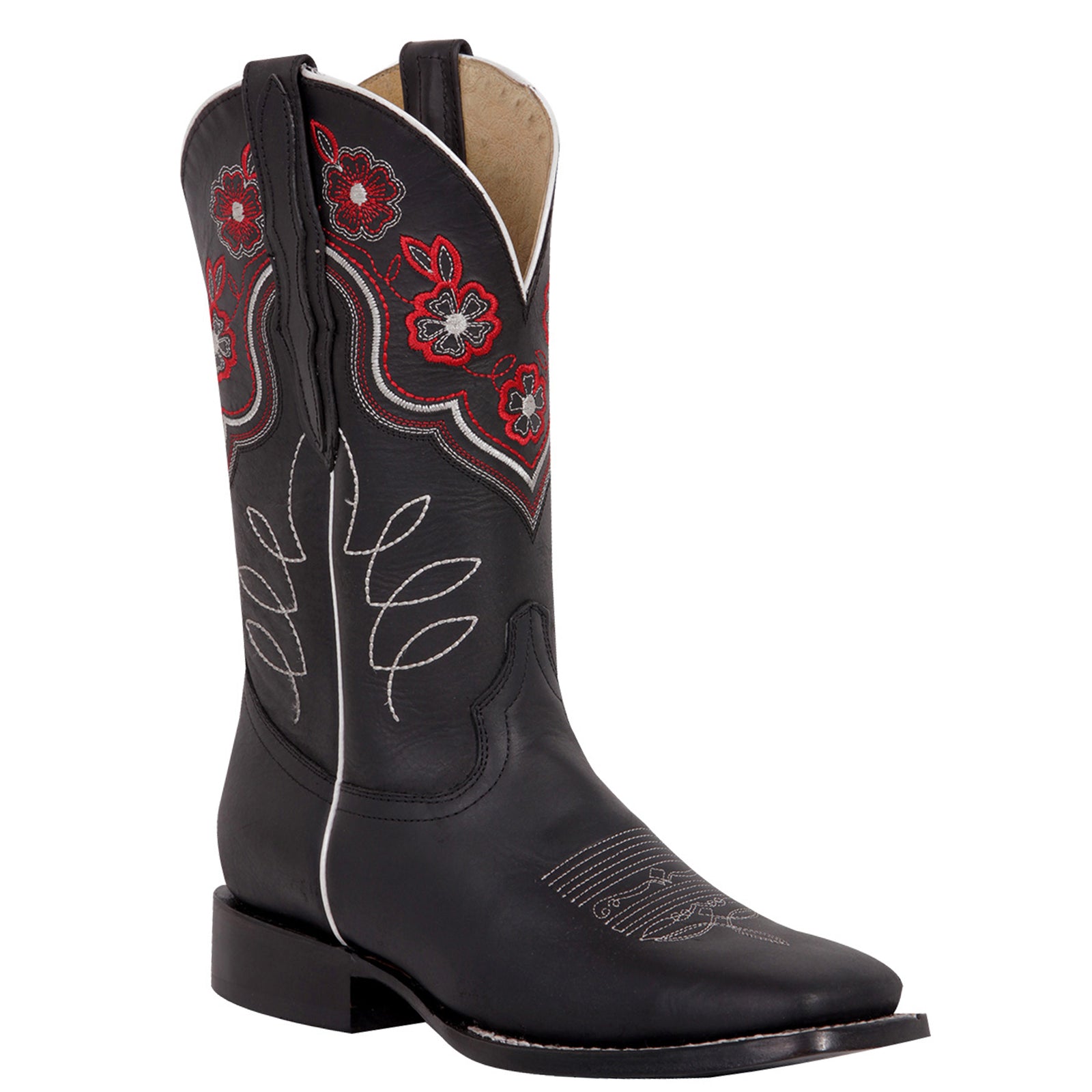 Flower Volcano Square Toe Cowgirl Boots main image 1