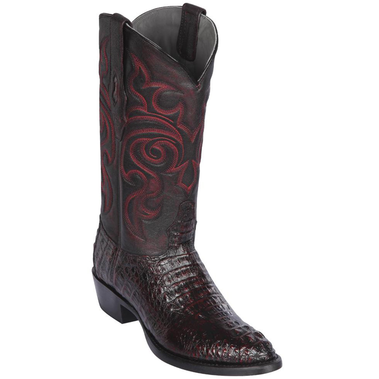 Black Cherry Hornback Caiman Cowboy Boots main image 1