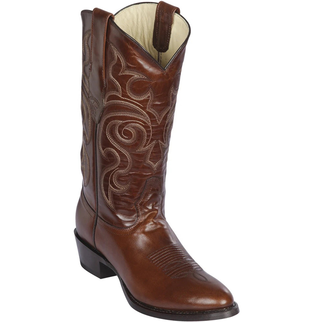 Los Altos Brown Cowboy Boots Round Toe – VAQUERO BOOTS