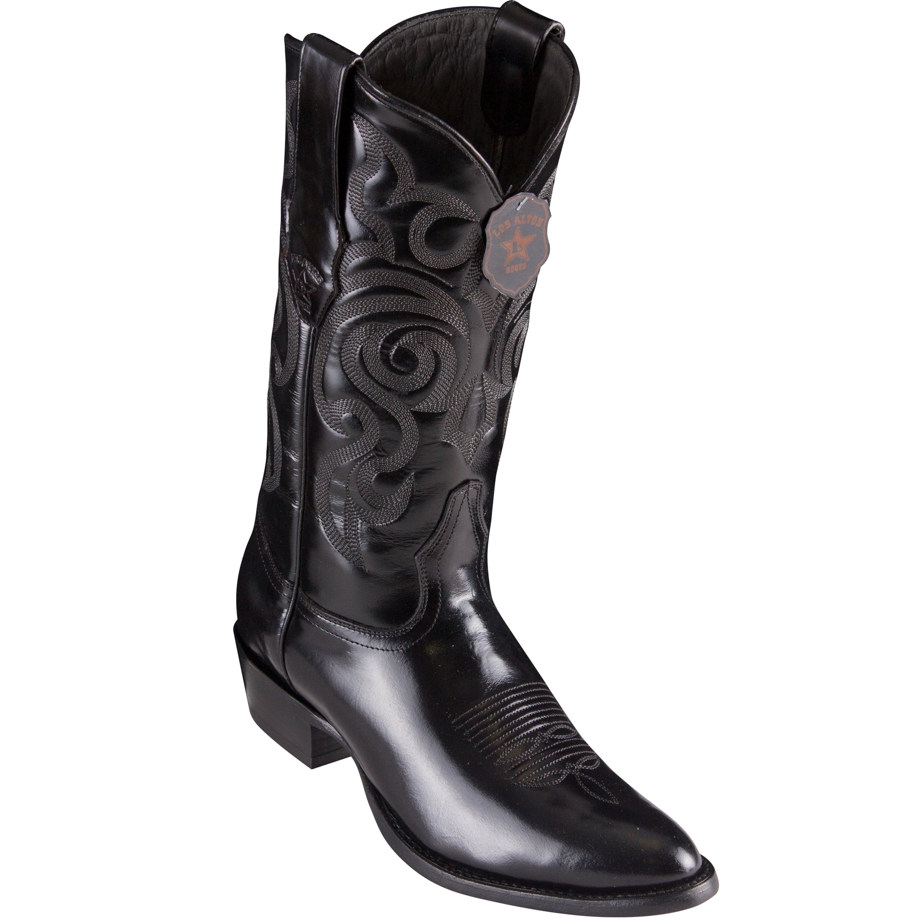 Los Altos Walnut Rage Leather Round Toe Boots main image 1