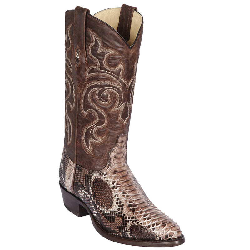 Los Altos Mens Brown Snakeskin Boots VAQUERO BOOTS