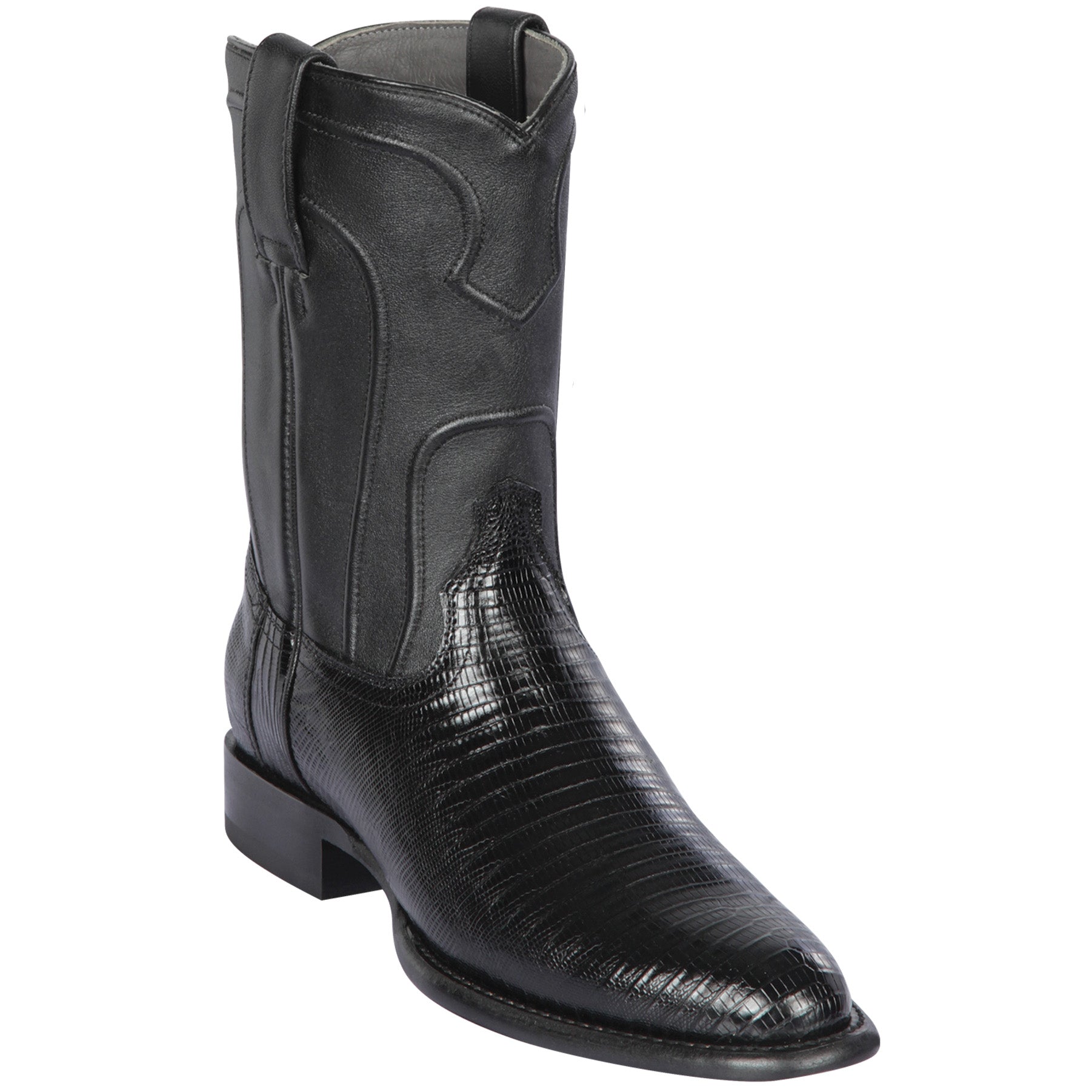Black Lizard Roper Boots
